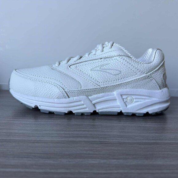 Brooks Women's Addiction Walker Lace-Up Shoes White Leather Size 6 Wide 2E $132 - Picture 6 of 12